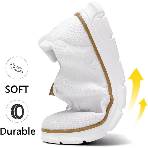 ⚡Men's X1-White Mesh Oxfords Lace-Up Lightweight Casual Walking Driving Sneakers - Picture 2 of 7